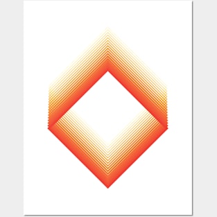 Abstract Diamond Gradient 3 Posters and Art